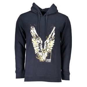 Cavalli Class Blue Cotton Men Men's Sweater